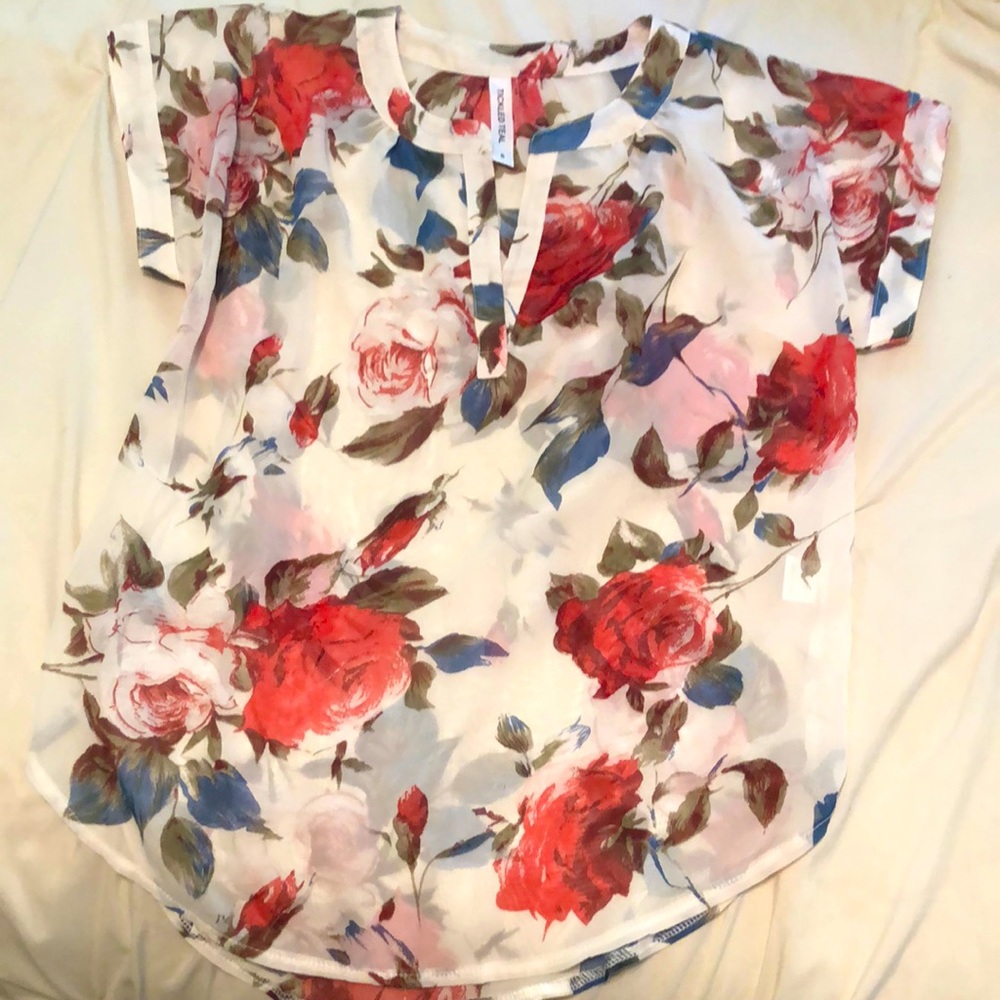 Sheer floral top